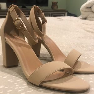 Nude heel sandals